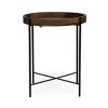 FURNIinspire Round End Table Modern Side Tables Living Room Furniture Bedside Table Nightstand for Bedroom Office Decor, Brown, 22"*22"*26" - 4 of 4