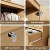 homfan Wooden Wardrobe Cabinet with Hanging Rod, 2 Doors Clothing Storage Cabinet for Bedroom, Wardrobe Closet with Drawers, Louvered Door, White - 4 of 4