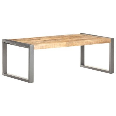vidaXL Coffee Table with Live Edges 23.6"x23.6"x15.7" Solid Acacia Wood