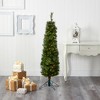 Nearly Natural 5-ft Green Pencil Artificial Christmas Tree with 100 Clear (Multifunction) LED Lights and 198 Bendable Branches - 4 of 4