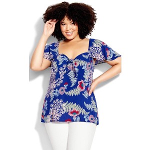 Avenue Kata Print Top - 1 of 4