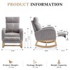 Lyngins Nursery Rocking Chair with High Backrest,Upholstered Glider Rocking Chair with Wood Legs,Teddy Accent Chair for Bedroom,Living Room - 3 of 4