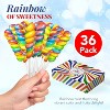 4E's Novelty 36 Pack Rainbow Twist Lollipops Individually Wrapped Bulk - Fun Rainbow Lollipops Candy with Mixed Fruit Flavors - 4 of 4