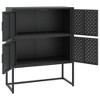 vidaXL Highboard Black Steel 31.5 x 13.8 x 39.4 in Levelers Highboard - 4 of 4