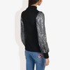Anna-Kaci Women's Mock Neck Top Sequin Detail Ribbed Knit Pullover - 2 of 4