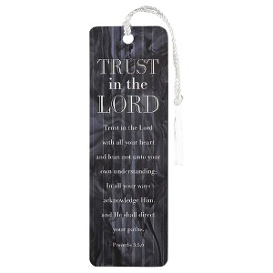 Trust in The Lord On Striped Onyx Cardstock Tassel Bookmarks, Pack of 12 - 1 of 2