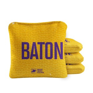Skip's Garage | Gameday Baton Rouge Synergy Pro Yellow Cornhole Bags (Set of 4) - 1 of 4