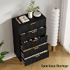 Fluted Wood Dresser 5 Drawers Dresser for Bedroom, Modern Chest of Drawers, Wood Drawer Organizer for Bedroom, Living Room, Hallway, Entryway - 3 of 4