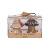 Transpac Ceramic Mushroom Salt and Pepper Shakers Set of 2 Charming Home Decor for Spring - 2 of 3