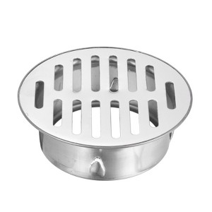 Unique Bargains Stainless Steel Flat Mouth Anti Blocking Outdoor Bathroom Drain Cover for - 1 of 4
