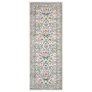 Washable Modern Floral Print Area Rug for Living Room Bedroom, Indoor Farmhouse Large Non Slip Floor Carpet for Kitchen Dining Room - 1 of 4