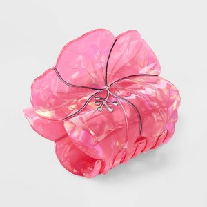 Marbled Acrylic Flower Claw Hair Clip - Wild Fable™ Coral: Hair Styling Accessory for All Hair Types, Includes Claw Clip - 1 of 3