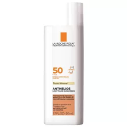 La Roche Posay Anthelios Tinted Face Sunscreen SPF 50, Ultra-Light Fluid Mineral Face Sunscreen with Titanium Dioxide - SPF 50 - 1.7 fl oz​