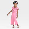 Girls' Short Sleeve Eyelet Jumpsuit - Cat & Jack™ - 3 of 3