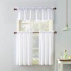 Martine Microfiber Semi Sheer Rod Pocket Kitchen Curtain Valance and Tiers Set - No. 918 - 4 of 4