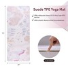 SEVOBAL Premium Non-Slip Yoga Mat Extra Thick Exercise Mat Dual Texture Design for Superior Grip Comfort, Pink Flower, 72.1"*24"*0.2" - 3 of 4