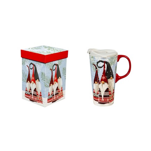 Evergreen Enterprises Ohio State Buckeyes Coffee Mug 17oz Ceramic 2 Piece Set with Gift Box