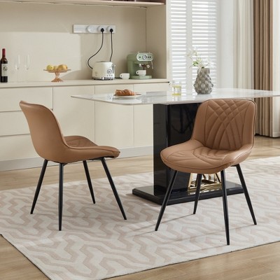 Vatros PU Leather Dinner Chairs for Kitchen Dining Room