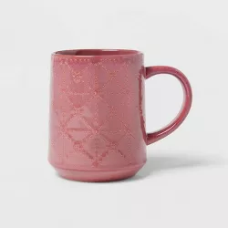19oz Stoneware Tile Pattern Glazed Mug - Threshold™