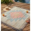 Manual Woodworks and Weavers Rosewood Ranch Decorative Cotton Throw with Fringe – Southwestern Style, 50 x 60 - 3 of 3