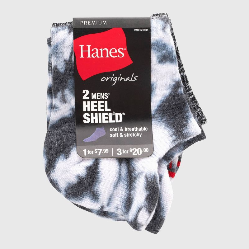 Hanes Originals Premium Men's Heel Shield Socks 2pk - 6-12, 3 of 4