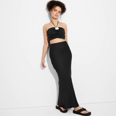 Women's Rosette Maxi Skirt - Wild Fable™ Black XXS