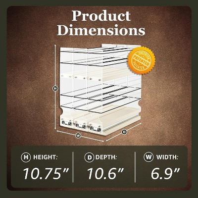 Cream 2-Tier HDPE Spice Rack with Acrylic Panels