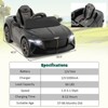 Infans 12V Licensed Bentley Bacalar Kids Electric Ride on Car w/Remote Control Black - 2 of 4