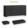 Wooden Dressers for Bedroom with 12 Drawers, 63" Wood Dresser for Living Room, Hallway, 16" Wide TV Stand Dresser for 65" TV - 2 of 4