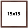 PosterPalooza | Square Classic Modern Brown Picture Frame - UV Acrylic, Foam Board Backing, Hanging Hardware - 2 of 4