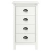 vidaXL Sideboard Hill White 18.1"x13.8"x31.5" Solid Pine Wood - 2 of 4