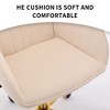 TiramisuBest Khaki Velvet Office Chair with Golden Base, Memory Foam & Ergonomic Design - 2 of 4