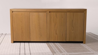 Iris Natural Wood Contemporary Sideboard with Double Doors