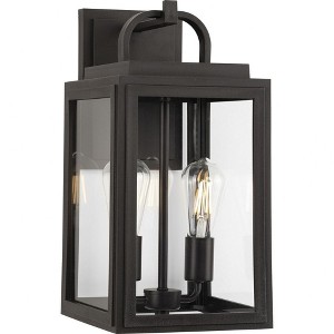 Progress Lighting Grandbury 2-Light Outdoor Hanging Lantern in Antique Bronze with Clear Glass Panels - 1 of 4