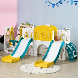 JANSNO 8 in 1 Toddler Slide and Swing Set with 2 Slides, Baby Slide for Ages 1-3 - 1 of 4