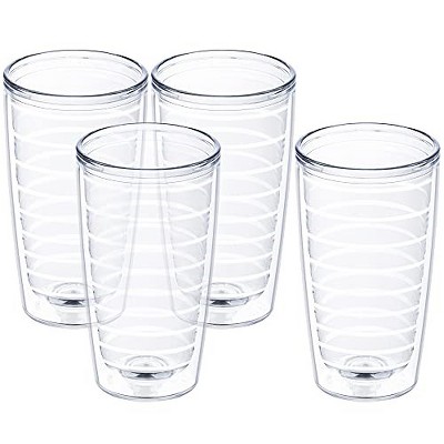Srenta Insulated Tumblers | Doubled Walled Insulated Cups Made From Tritan Plasti | Works in Dishwasher, Microwave & Freezer | 4 Pack