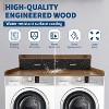 2-Tier Laundry Pedestal: Waterproof Washer/Dryer Cover w/ 2 Drawers, 2.75" Edge Rails & Non-Slip Pads for Laundry Room Storage - 3 of 4