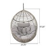 GDFStudio Leasa Outdoor Wicker-Like Weave Basket Egg Chair with Cushion (No Stand) - 3 of 4