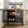 31.5" Sideboard Buffet Cabinet, Rattan Storage Cabinet with Adjustable Shelves, Kitchen Pantry Cabinet for Living Dining Room Entryway - 3 of 4