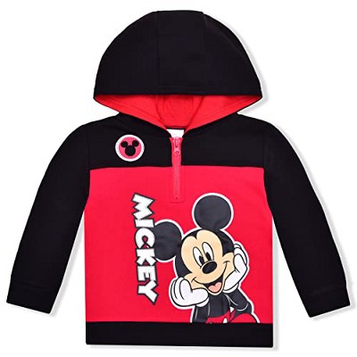 Disney Toddler Disney Relaxed Fit Long Sleeve Hooded Basic Sweatshirt ...