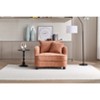 Chenille Accent Chair with Storage Ottoman, Upholstered Armchair Reaging Chair Barrel Chair - ModernLuxe - 2 of 4