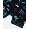 Deux par Deux Boy Printed Long Sleeve Rashguard Light Blue Beach on Black - 4 of 4