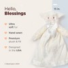 Bearington Snuggler, 15 Inch White Lamb Plush Stuffed Animal Security Blanket Lovey for Babies - 2 of 4