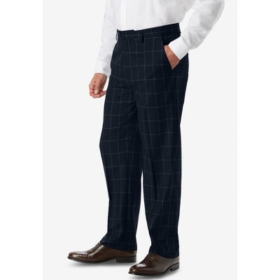 KingSize Easy Movement Plain-Front Expandable Dress Pants