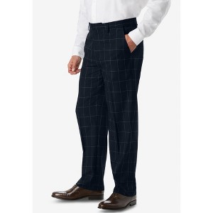 KingSize Easy Movement Plain-Front Expandable Dress Pants - 1 of 3