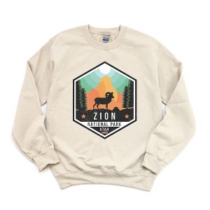 Simply Sage Market Women's Graphic Sweatshirt Zion National Park Badge - 1 of 3