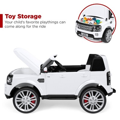 White 12V 2-Seater Land Rover Ride-On SUV with Remote Control