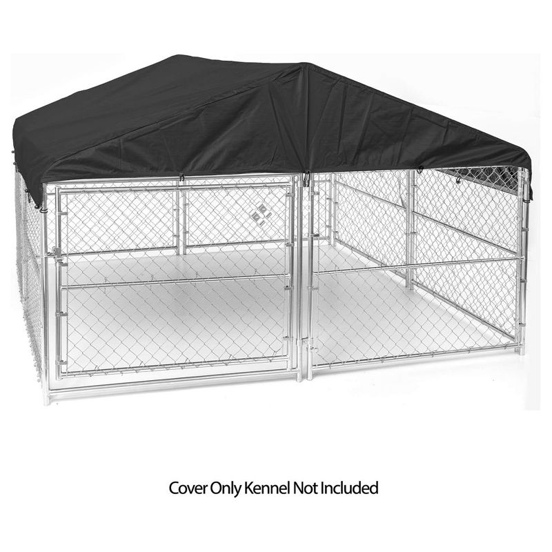 WeatherGuard CL-00303 10' x 10' Black Extra Large All Season Outdoor Waterproof Fully Enclosed Dog Run Kennel Cover, No Kennel Included, 2 of 7