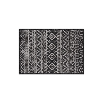 World Rug Gallery Distressed Geometric Bohemian Textured Flat Weave Indoor/Outdoor Area Rug