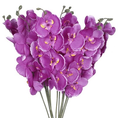 REGALWOVEN Real Touch Decor Artificial Phalaenopsis Flowers 26.4" 12 Pcs